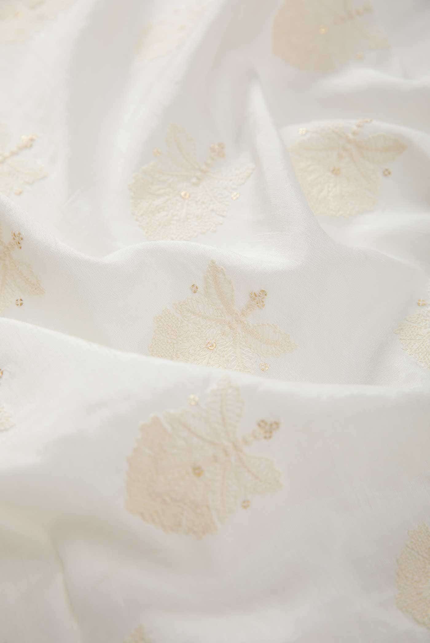 Off White Raw Silk Dress Material