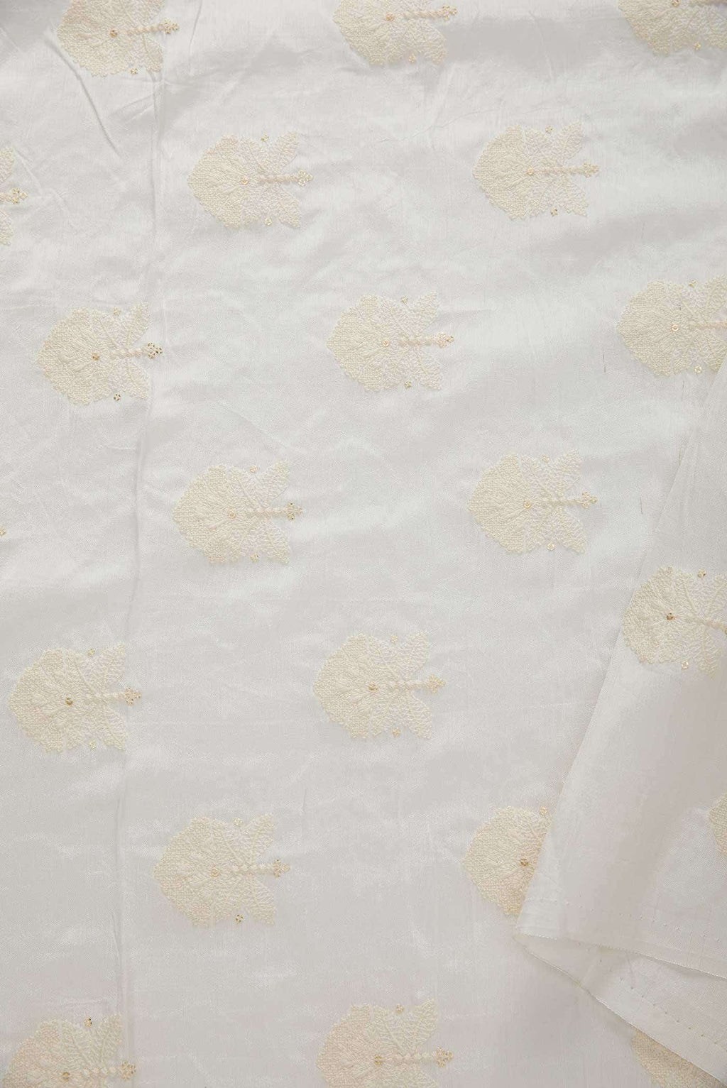 Off White Raw Silk Dress Material