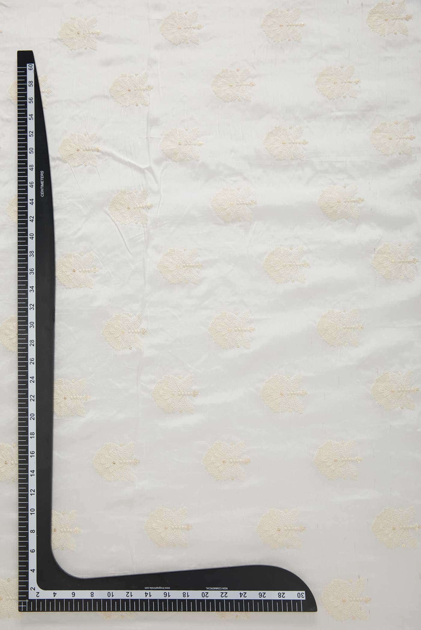 Off White Raw Silk Dress Material