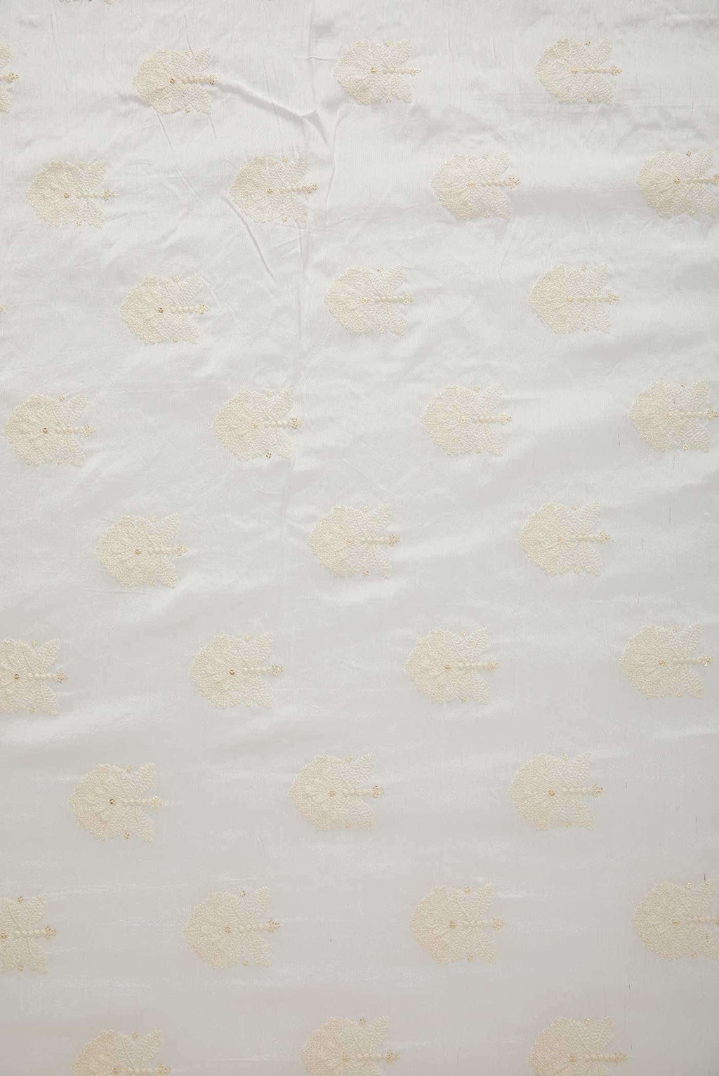 Off White Raw Silk Dress Material