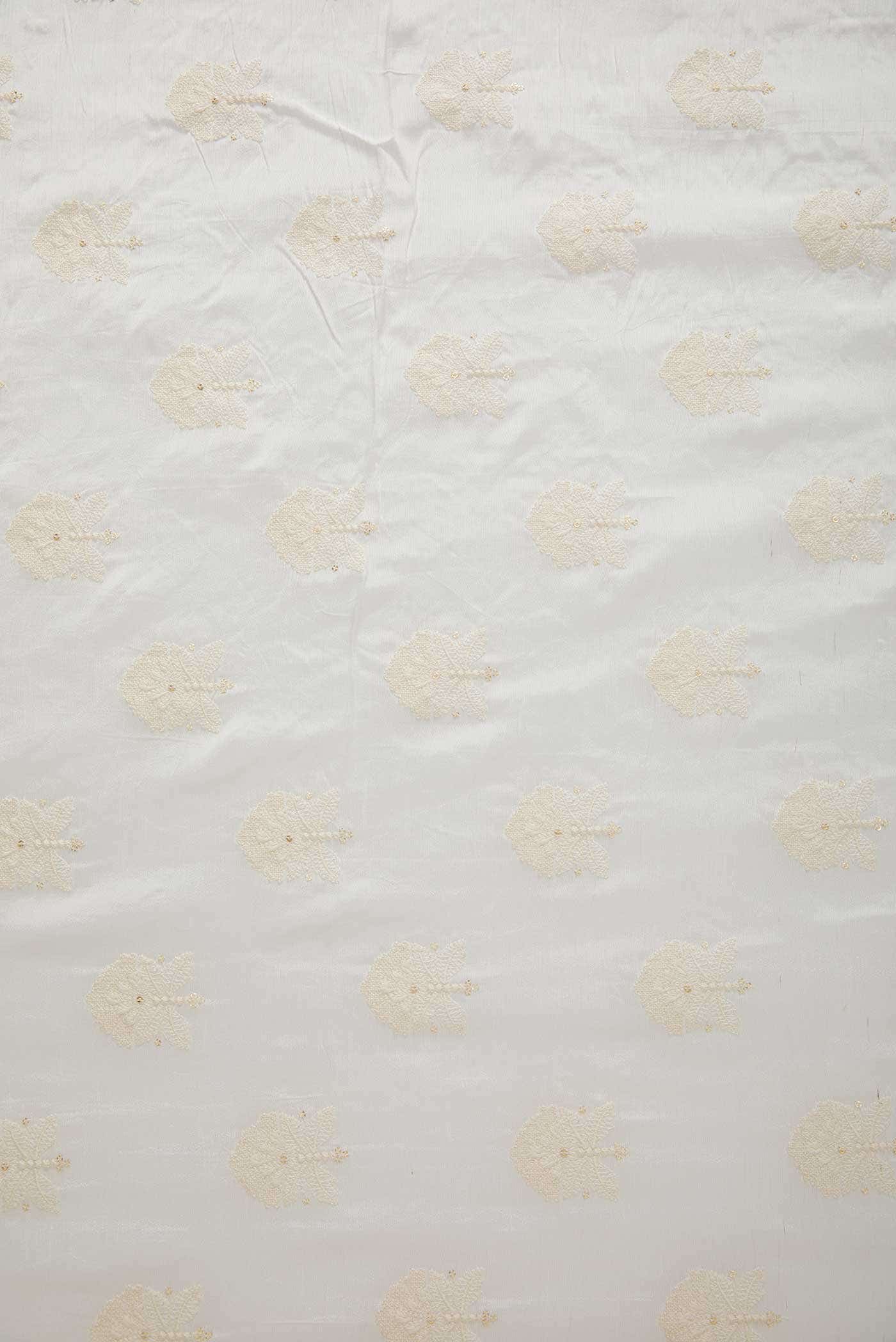 Off White Raw Silk Dress Material