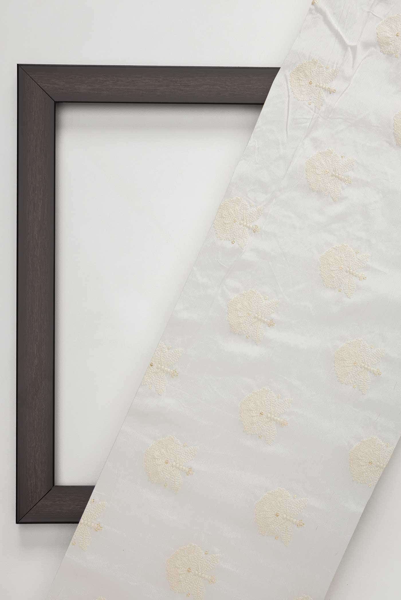Off White Raw Silk Dress Material