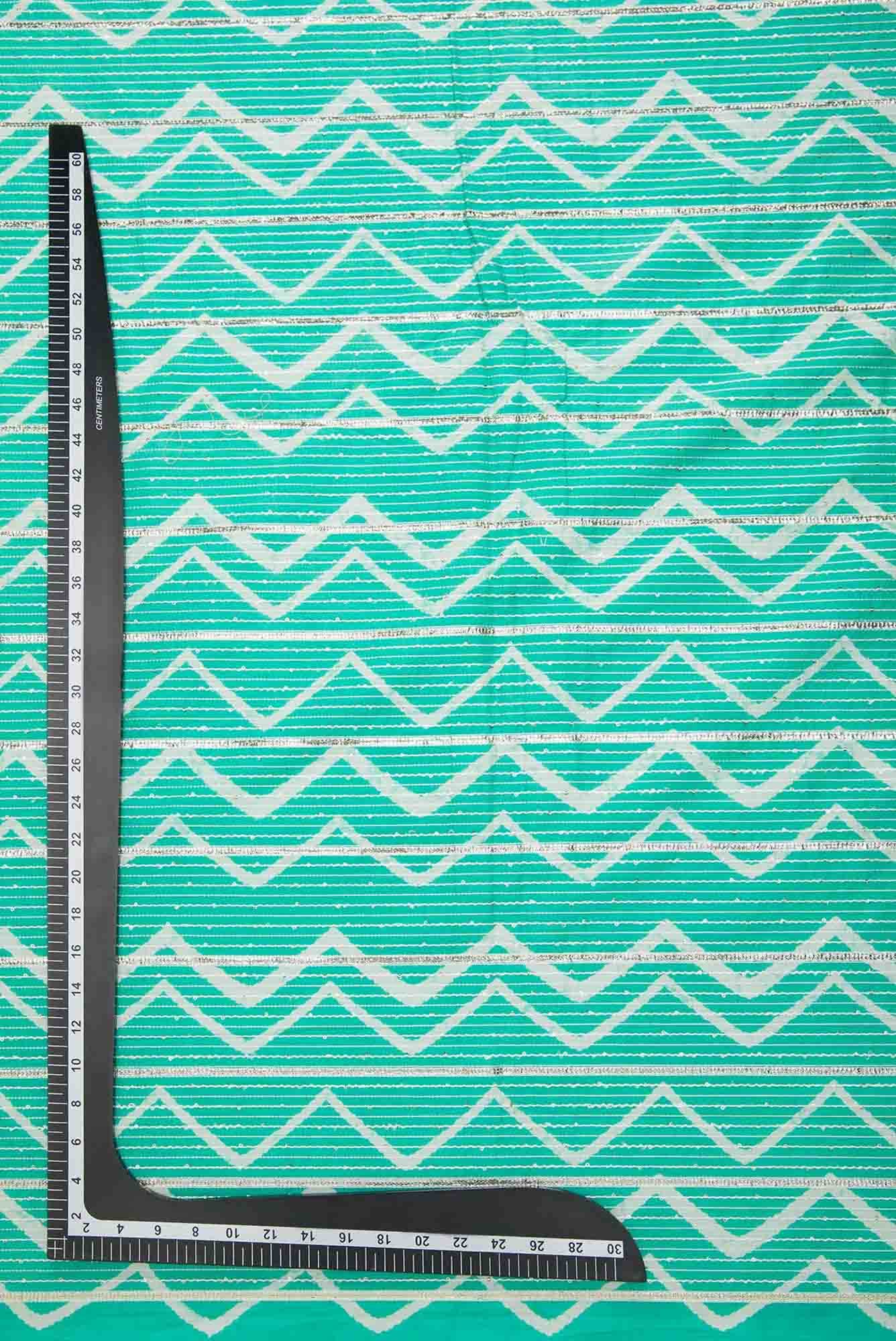 Sea Green Cotton Dress Material