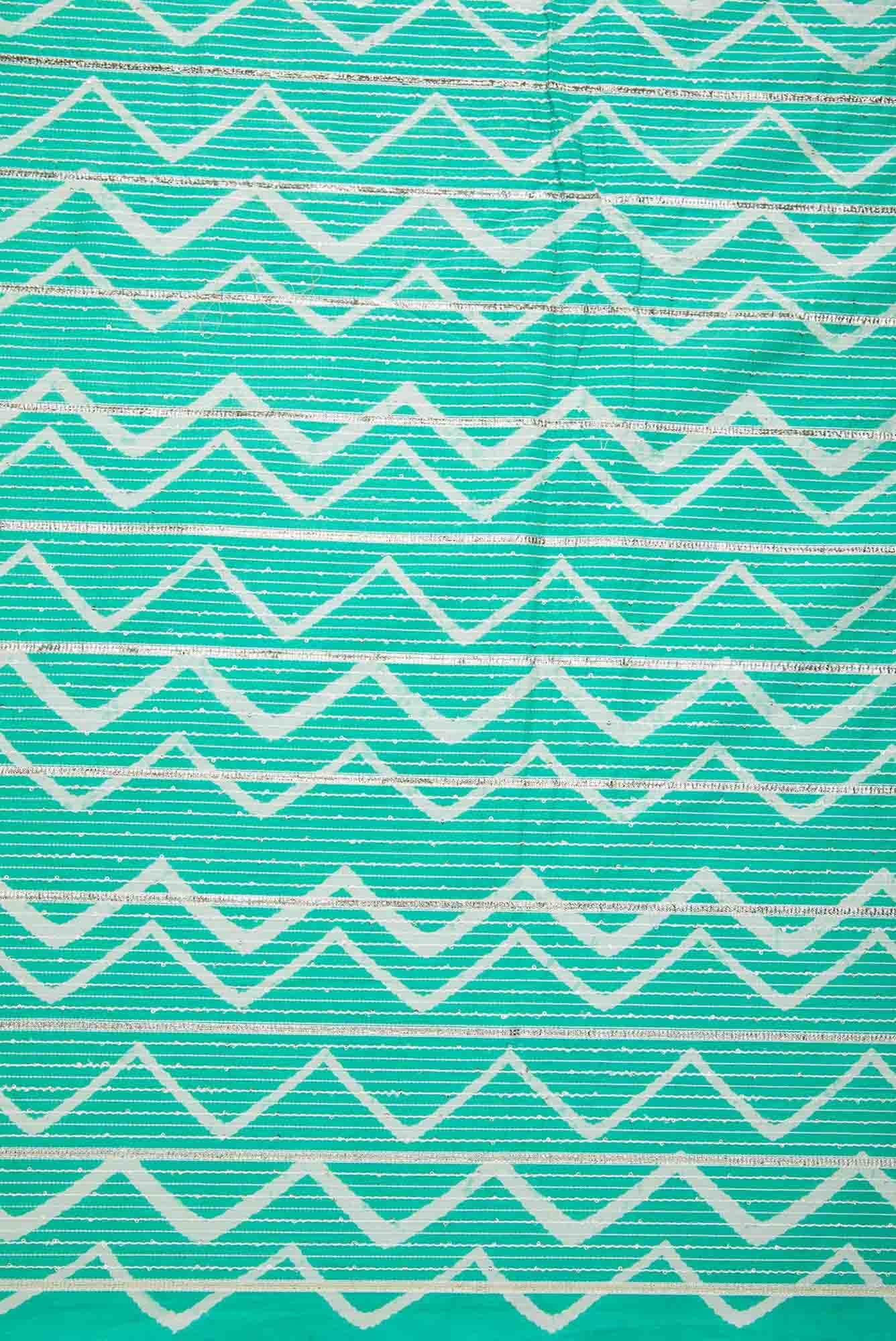 Sea Green Cotton Dress Material