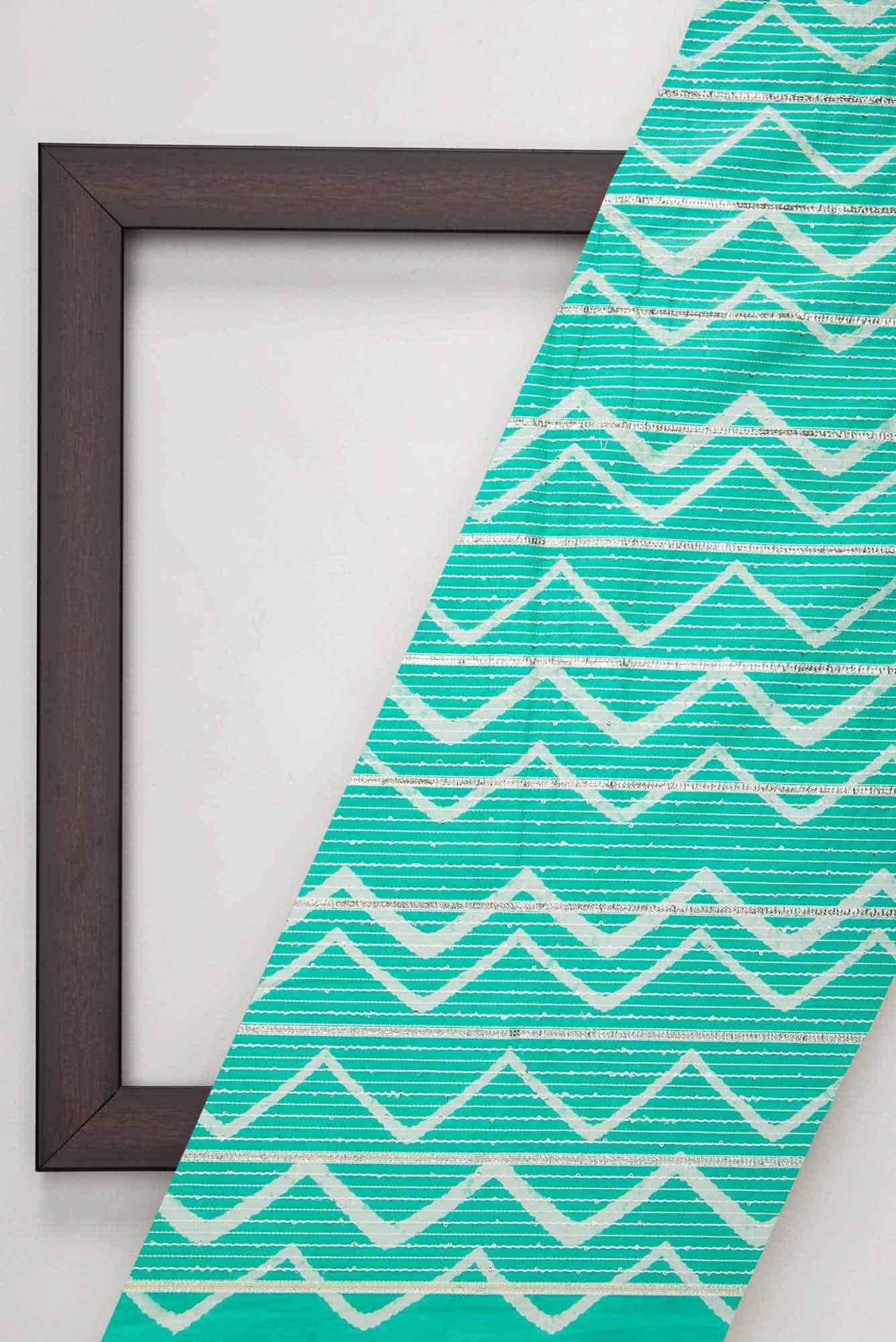 Sea Green Cotton Dress Material