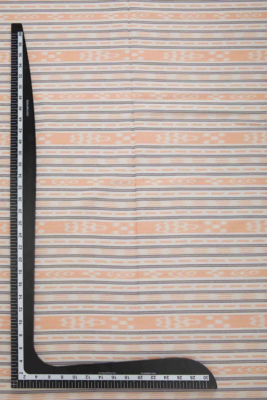 Off White and Peach Cotton Dress Material