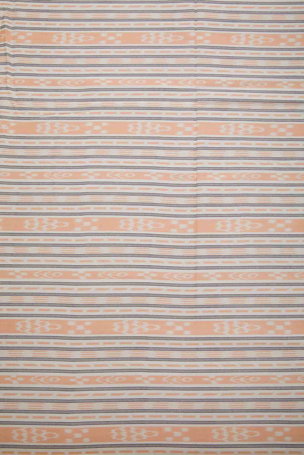 Off White and Peach Cotton Dress Material