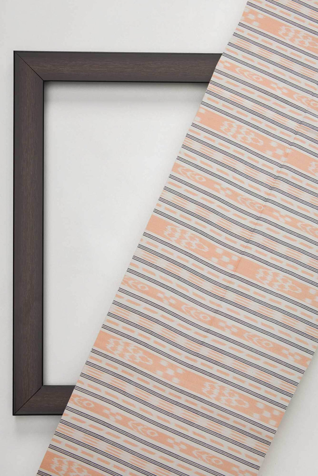 Off White and Peach Cotton Dress Material