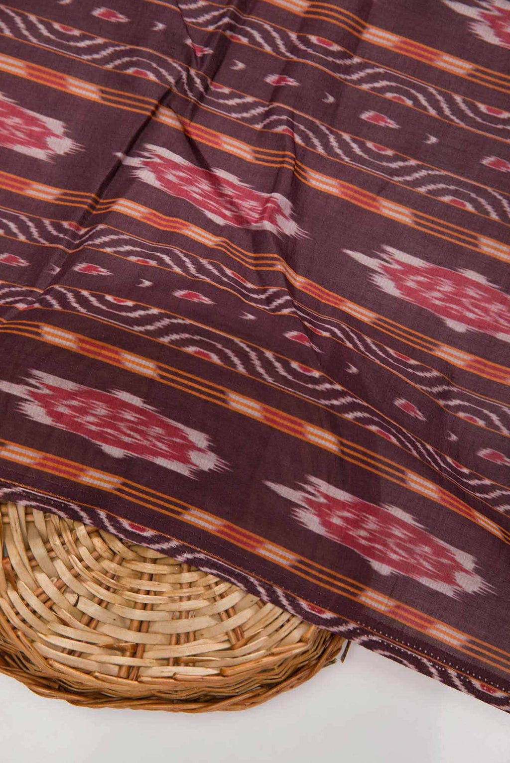 Brown Cotton Dress Material