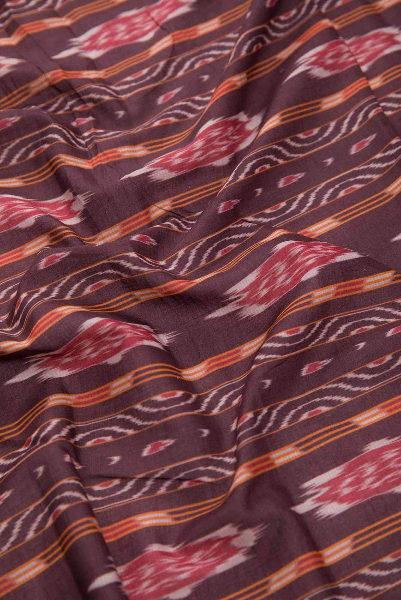 Brown Cotton Dress Material