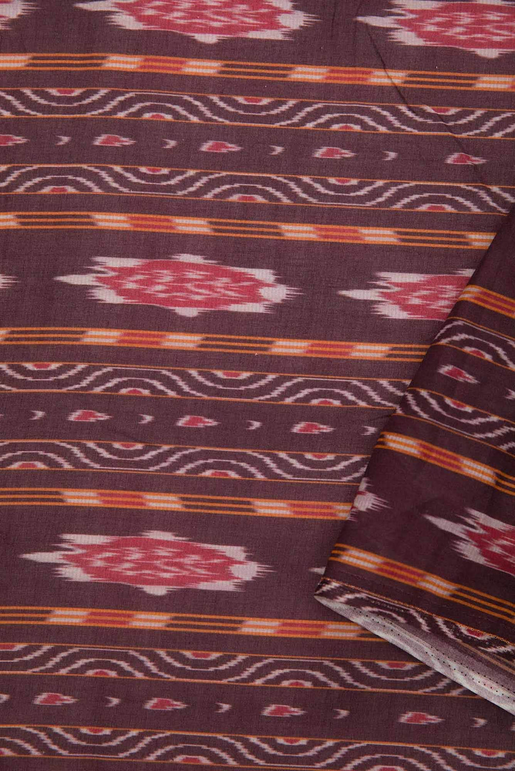 Brown Cotton Dress Material
