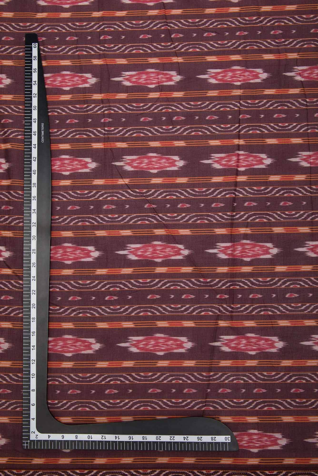 Brown Cotton Dress Material
