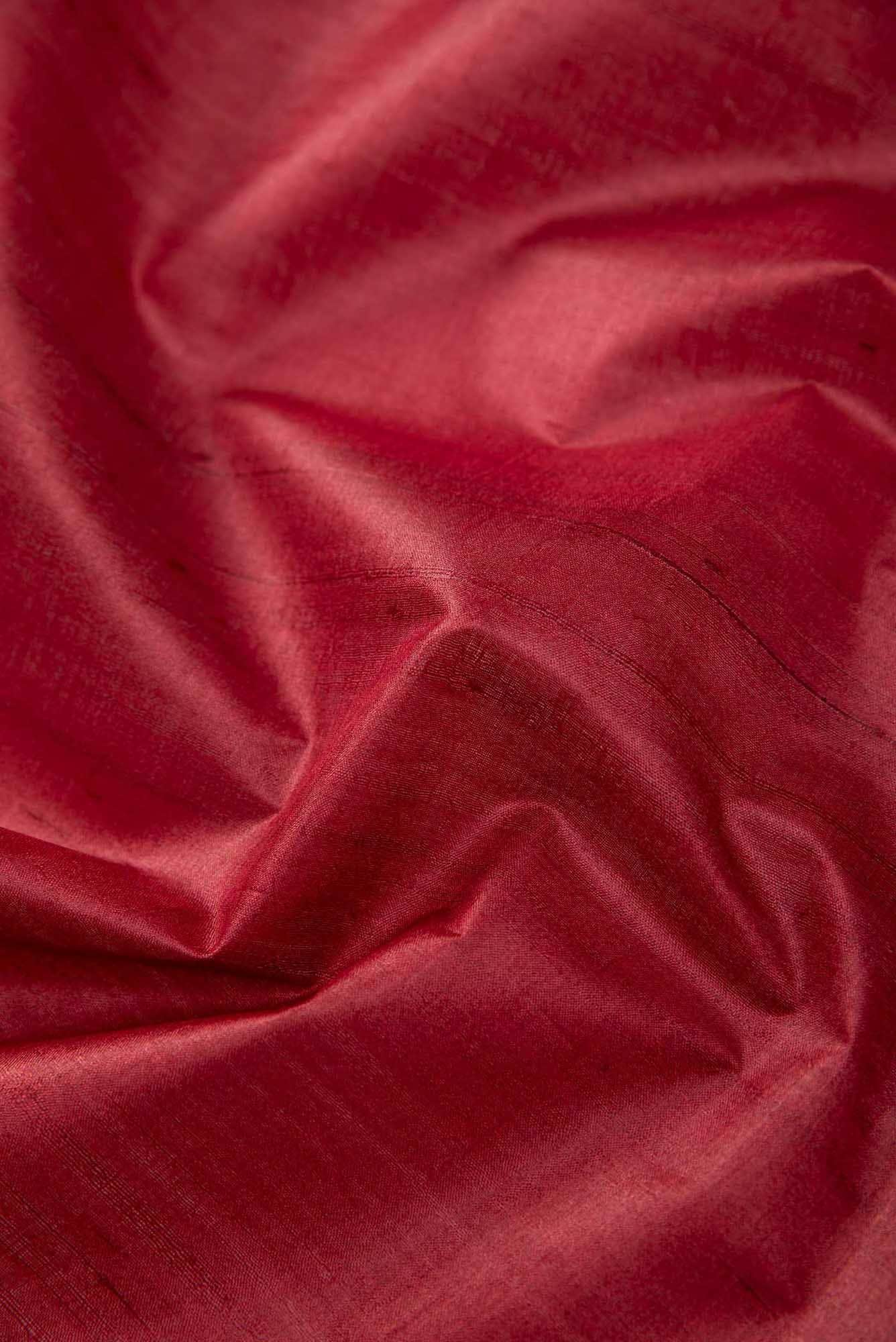 Maroon Tussar Silk Dress Material