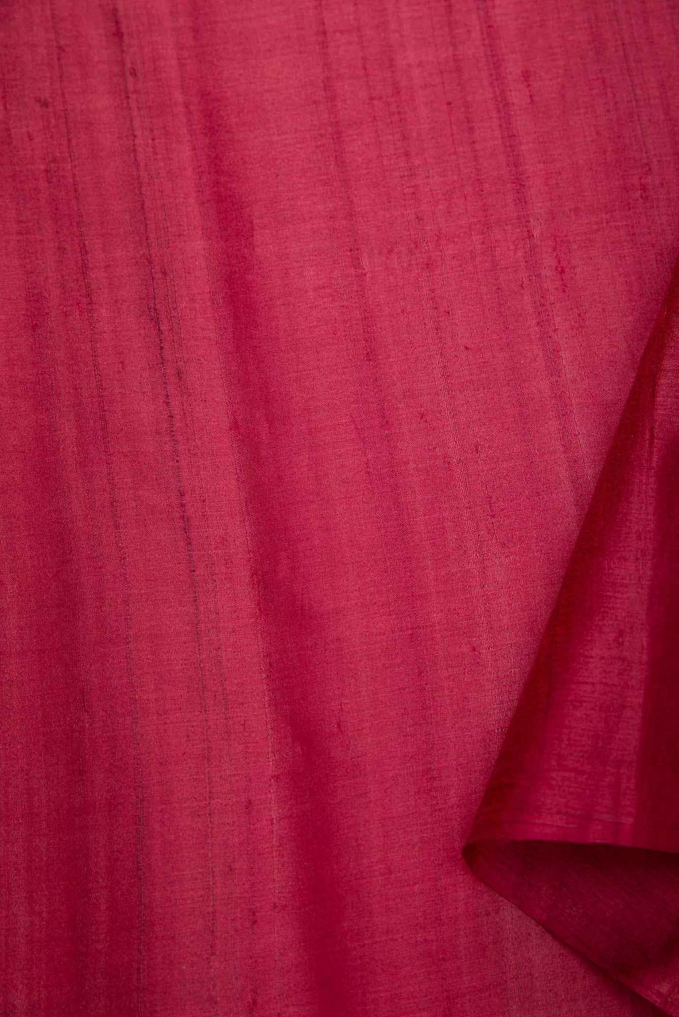 Maroon Tussar Silk Dress Material