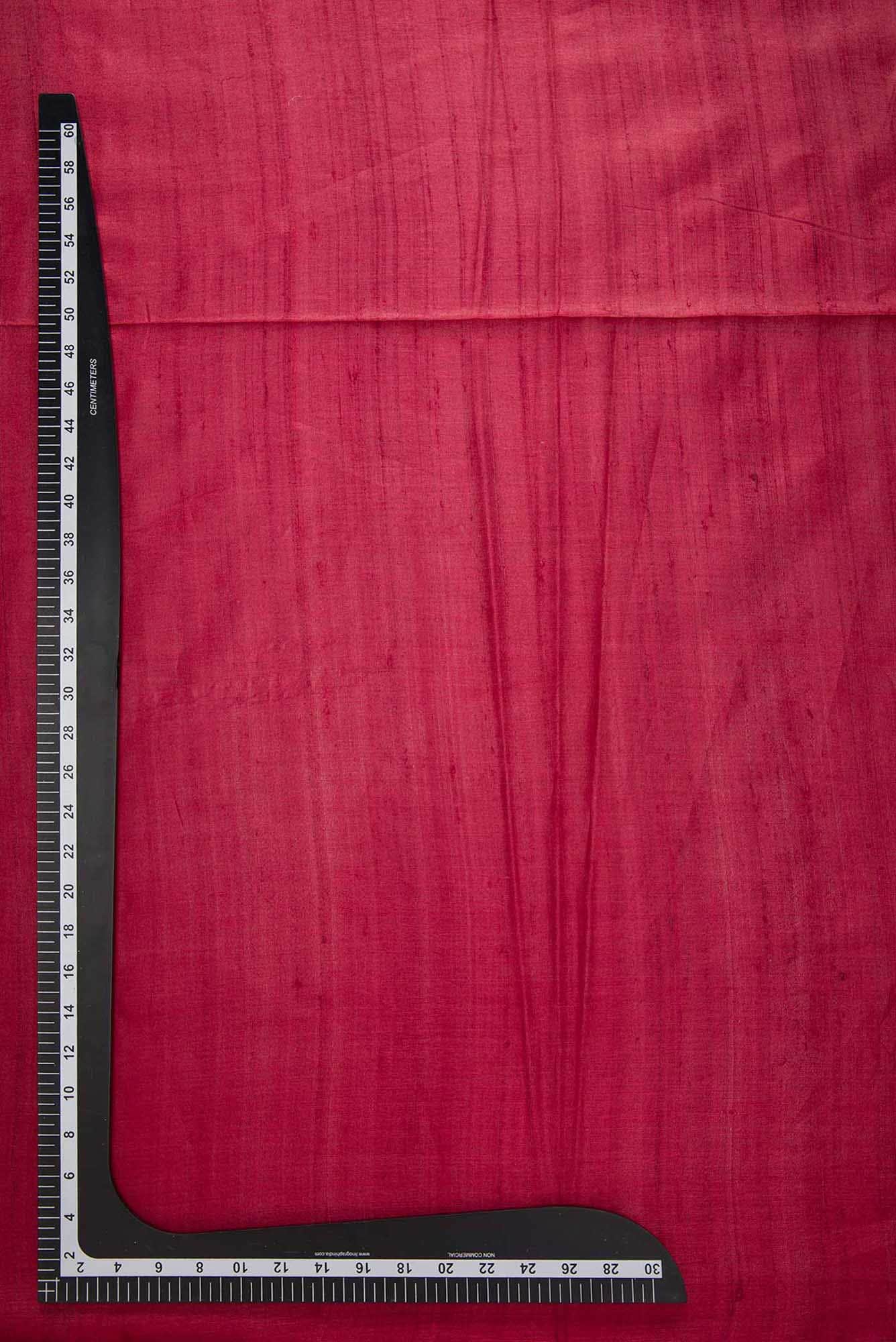 Maroon Tussar Silk Dress Material