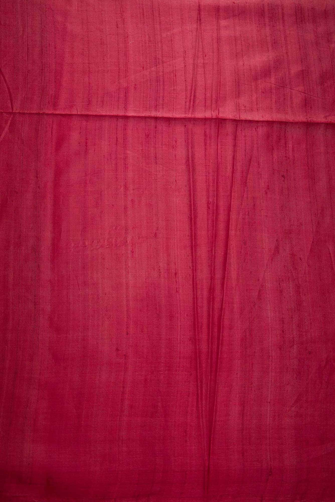 Maroon Tussar Silk Dress Material