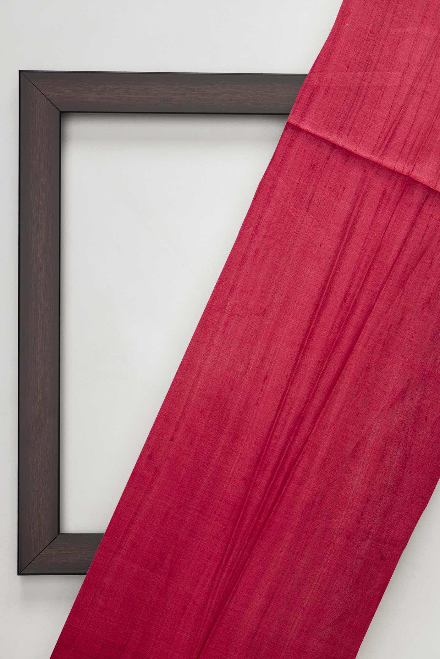 Maroon Tussar Silk Dress Material