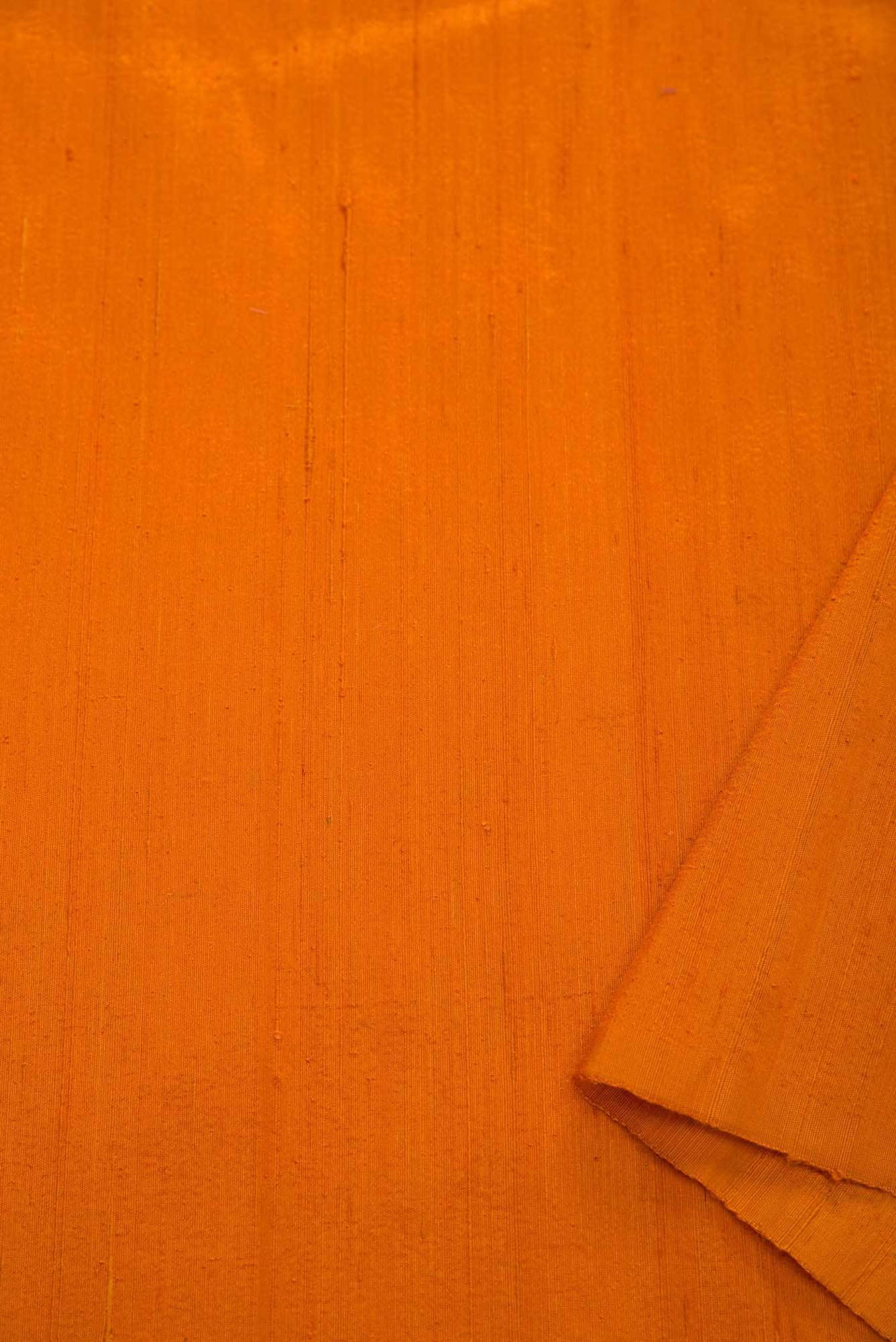 Orange Raw Silk Dress Material