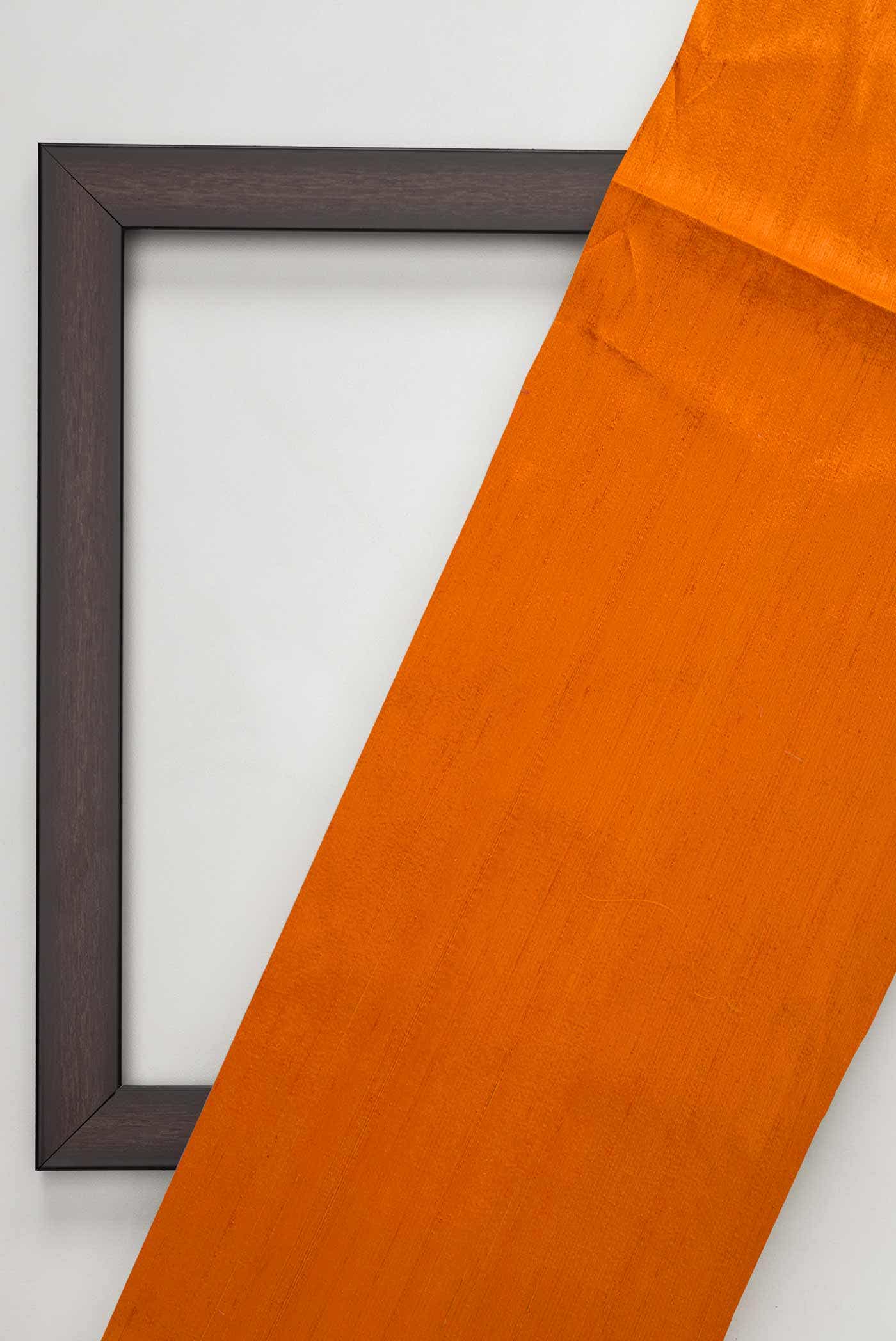 Orange Raw Silk Dress Material