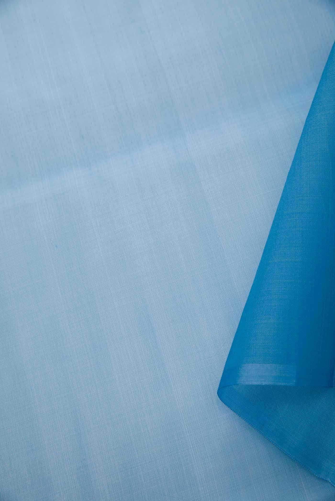 Blue Organza Silk Dress Material