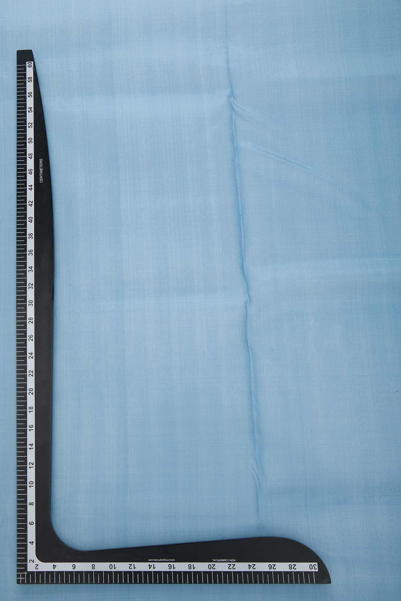 Blue Organza Silk Dress Material