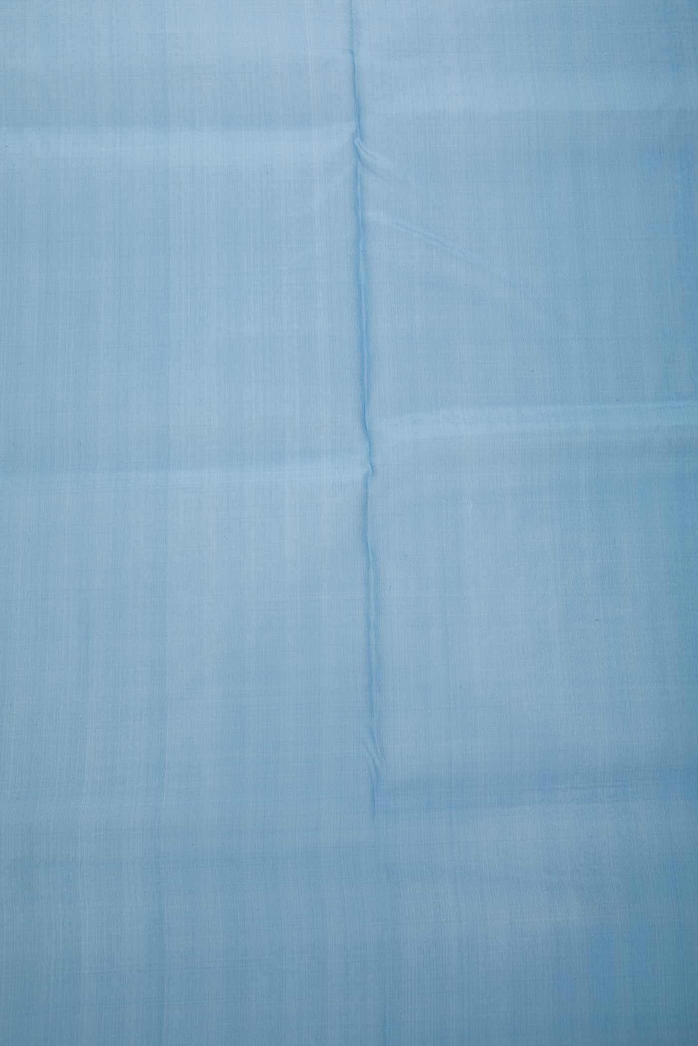 Blue Organza Silk Dress Material
