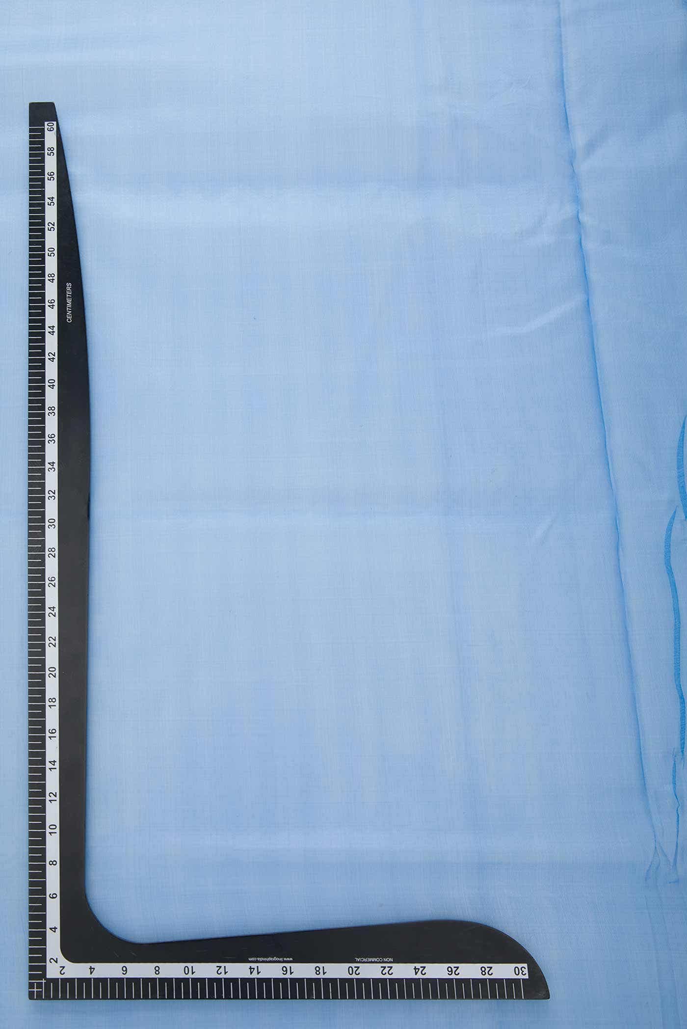 Blue Organza Silk Dress Material