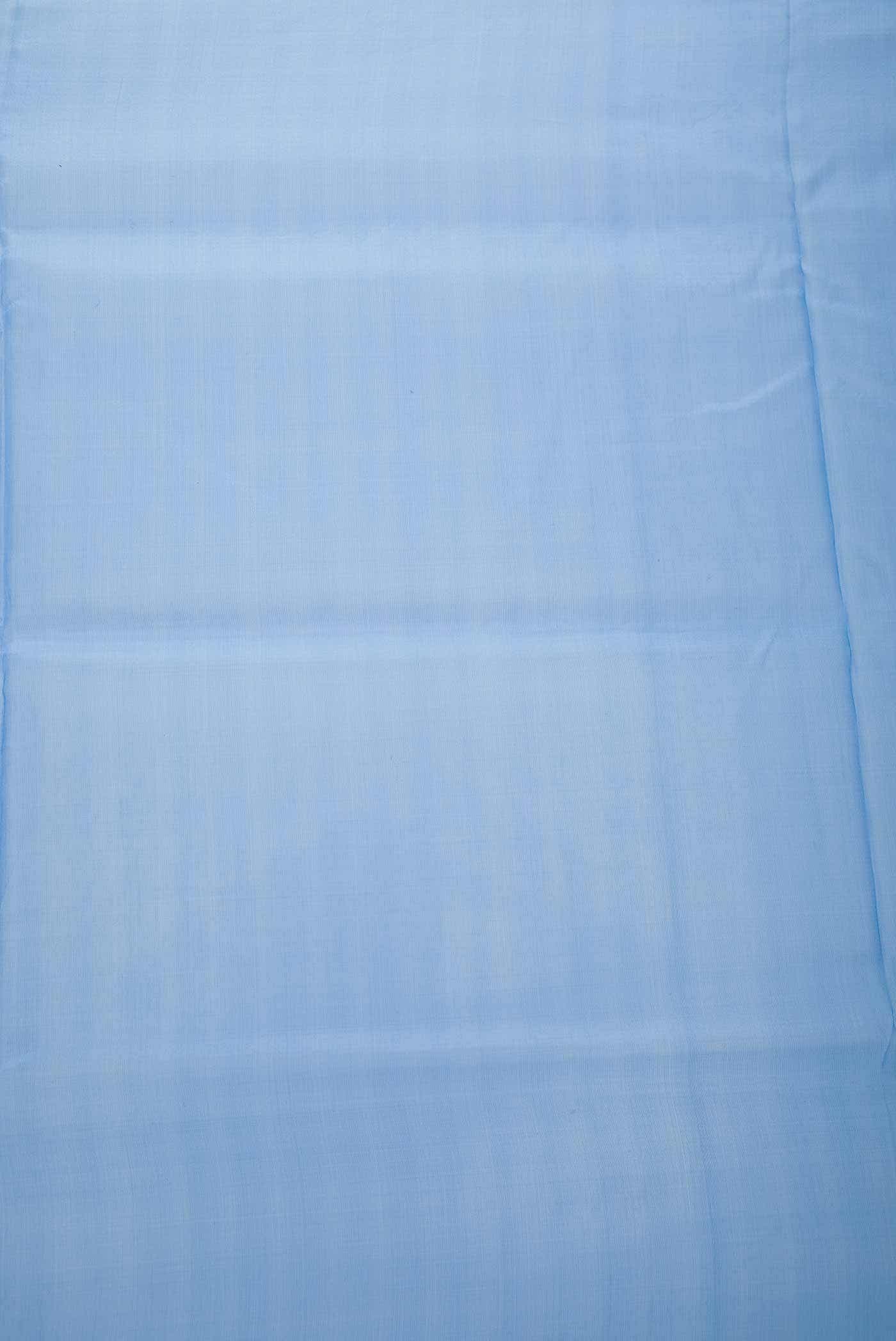Blue Organza Silk Dress Material