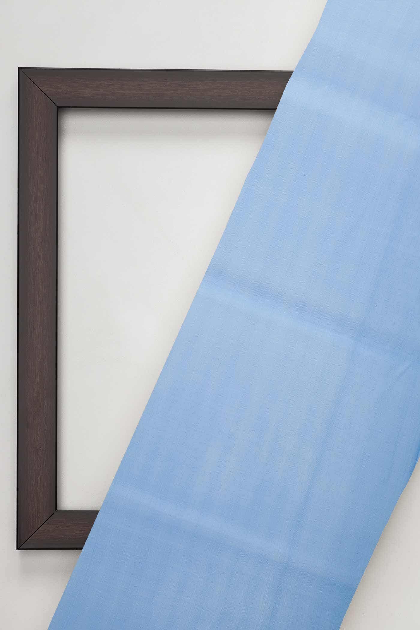 Blue Organza Silk Dress Material