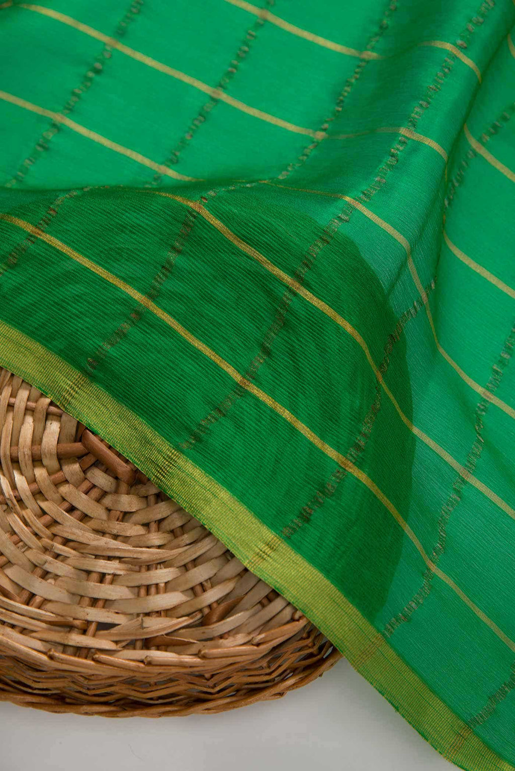 Green Chiffon Dress Material