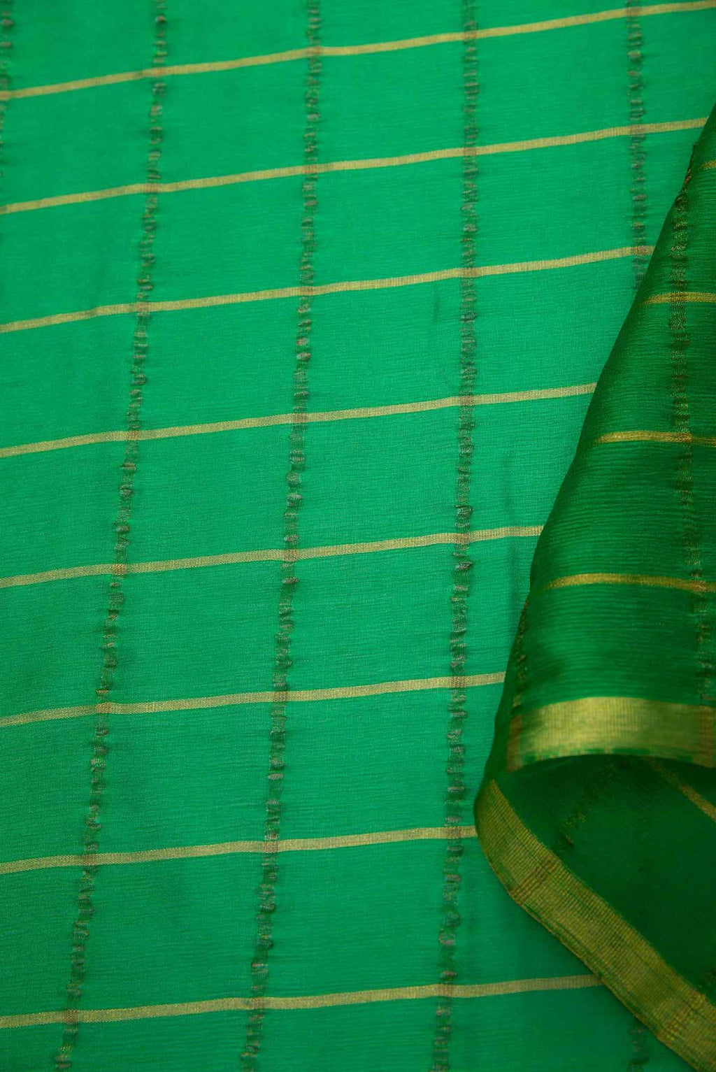 Green Chiffon Dress Material