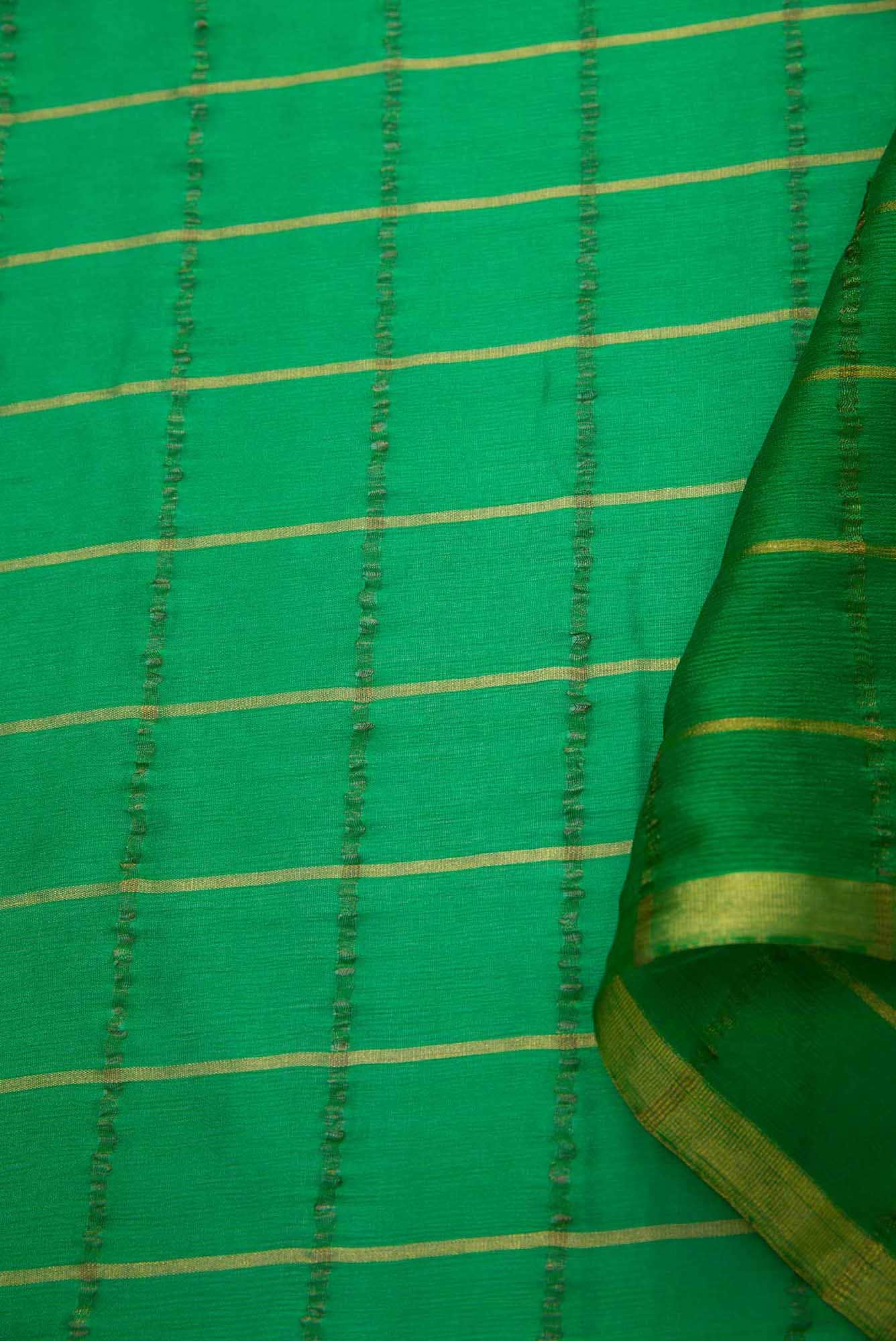Green Chiffon Dress Material