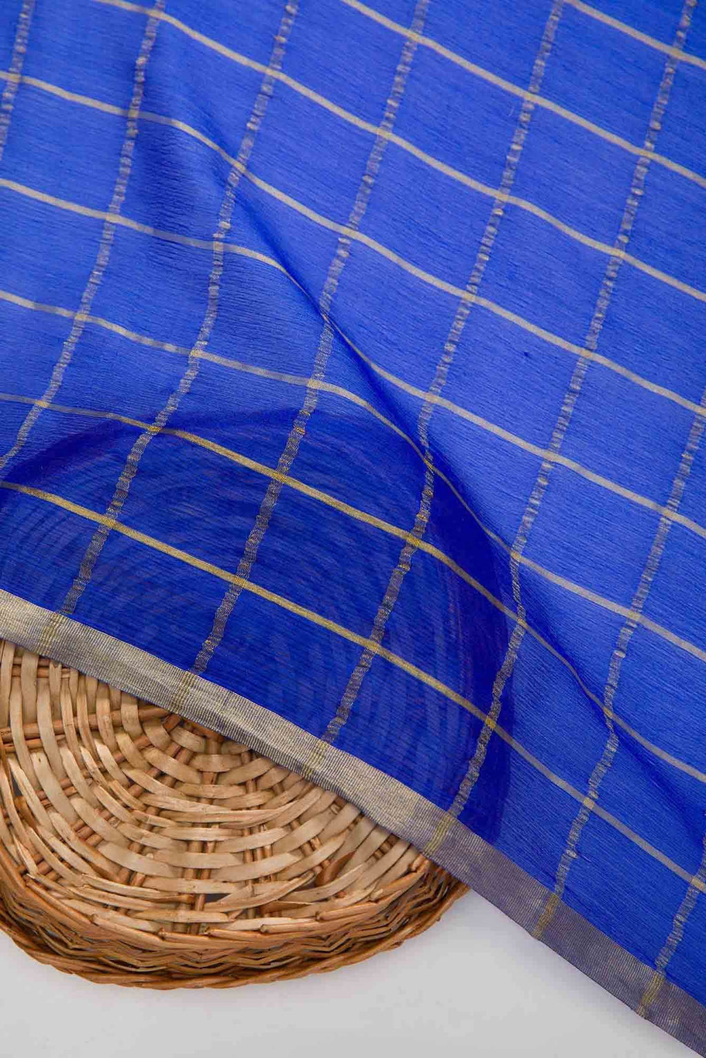 Royal Blue Chiffon Dress Material