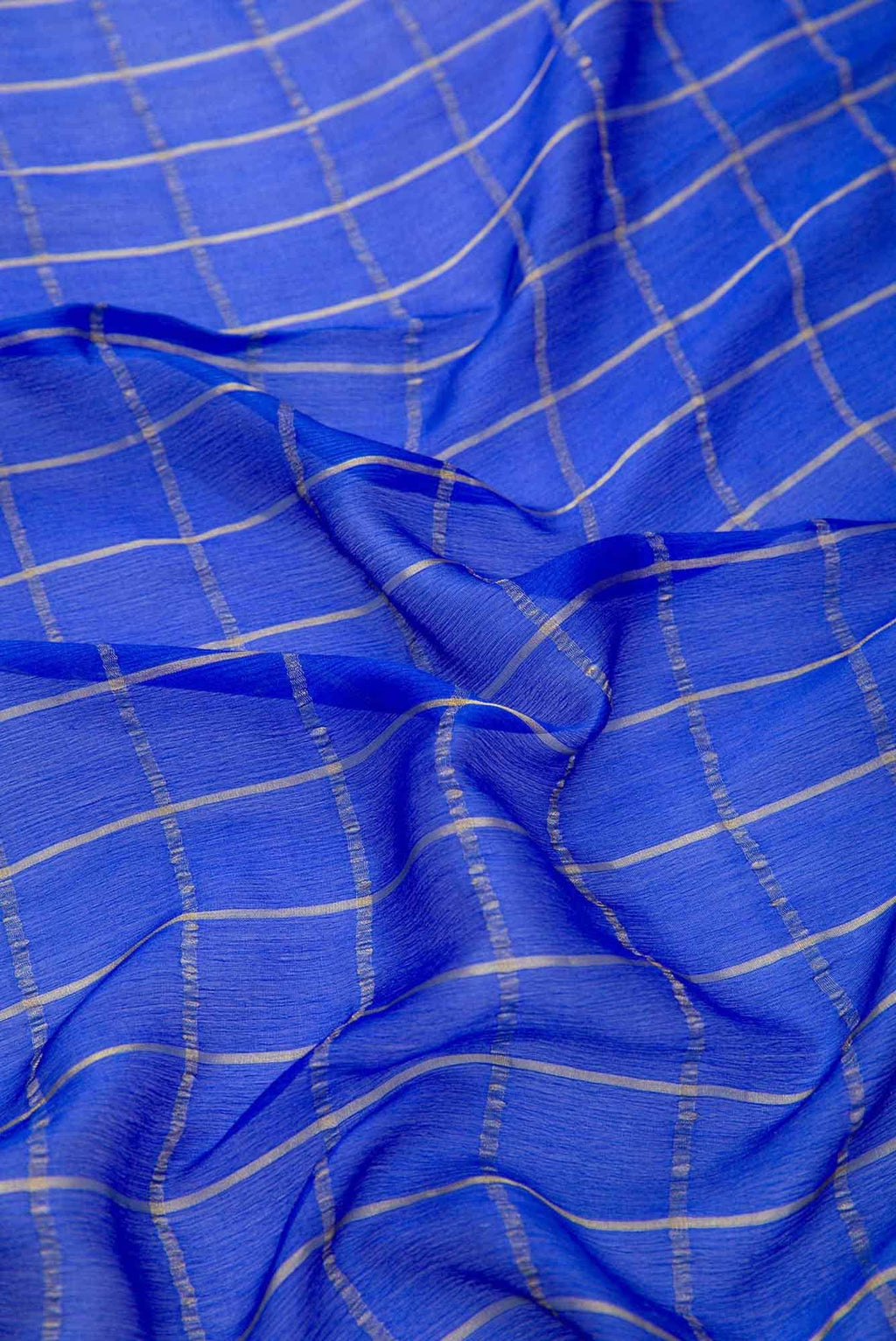 Royal Blue Chiffon Dress Material