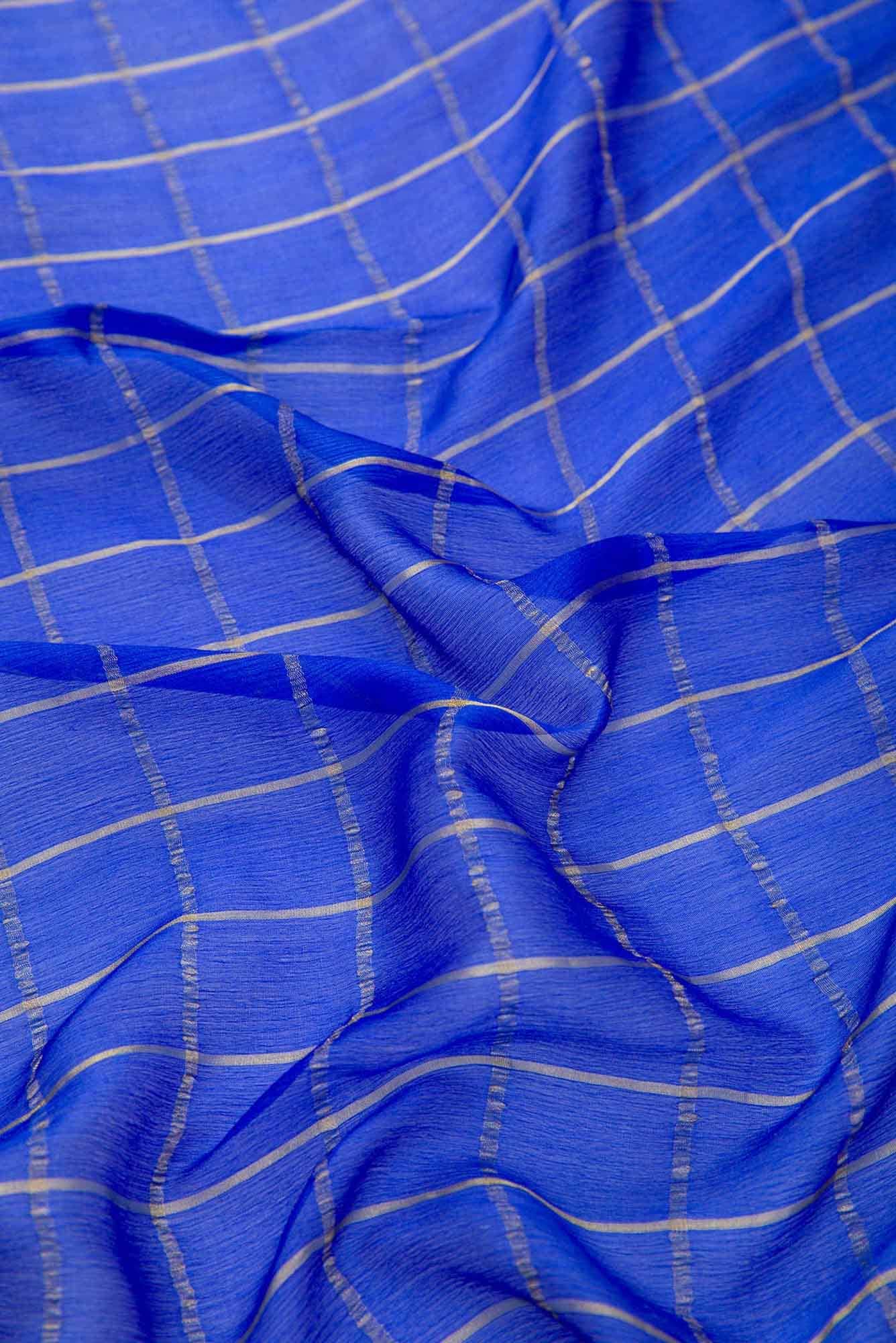 Royal Blue Chiffon Dress Material