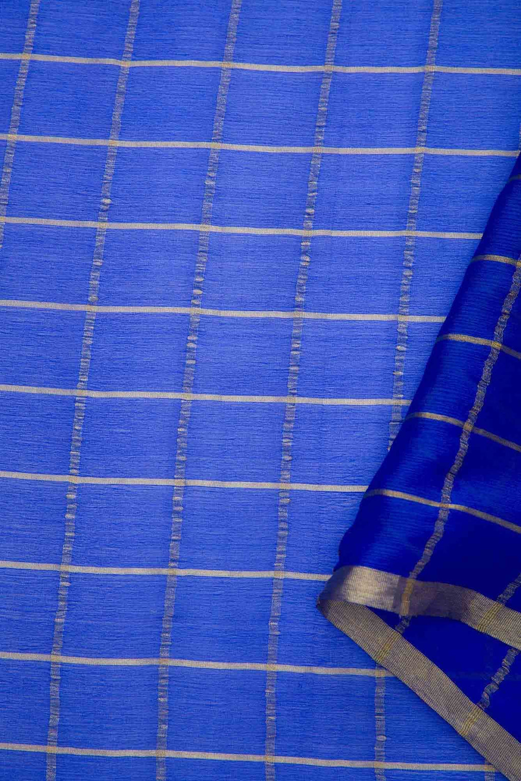 Royal Blue Chiffon Dress Material