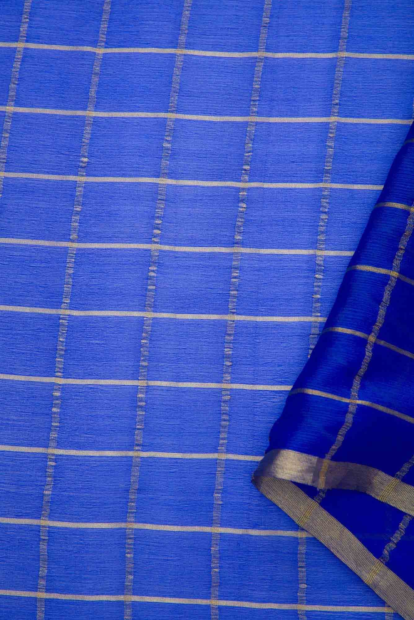 Royal Blue Chiffon Dress Material