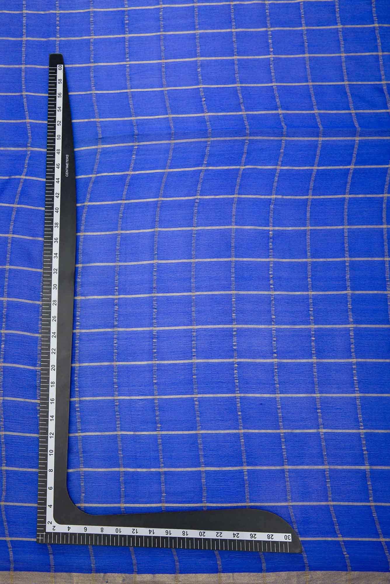 Royal Blue Chiffon Dress Material