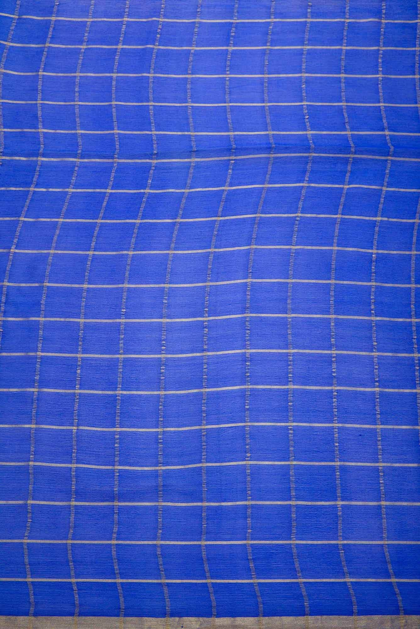 Royal Blue Chiffon Dress Material
