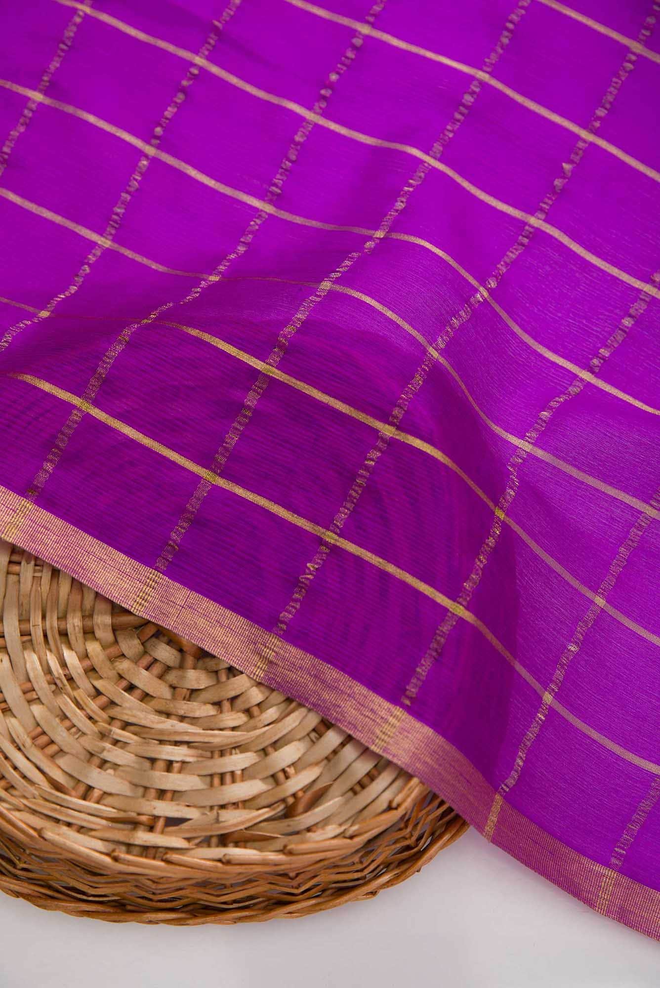 Purple Chiffon Dress Material