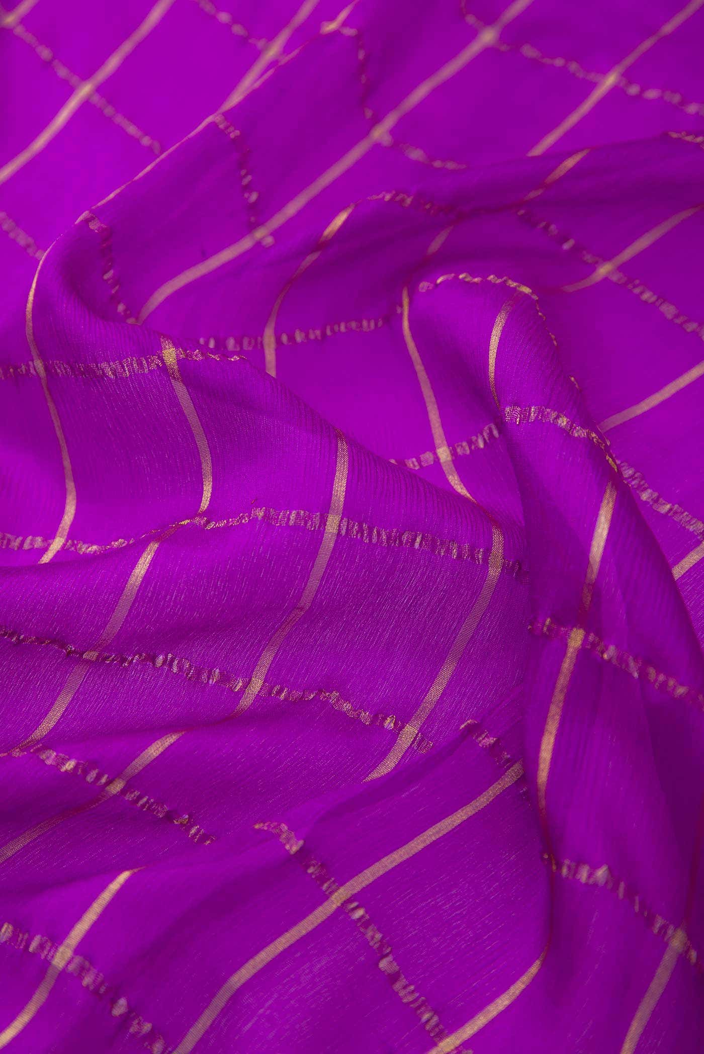 Purple Chiffon Dress Material
