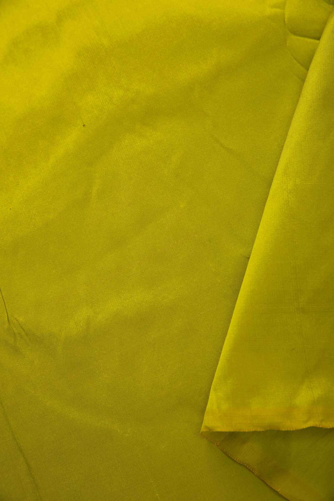 Parrot Green Kanchipuram Silk Dress Material