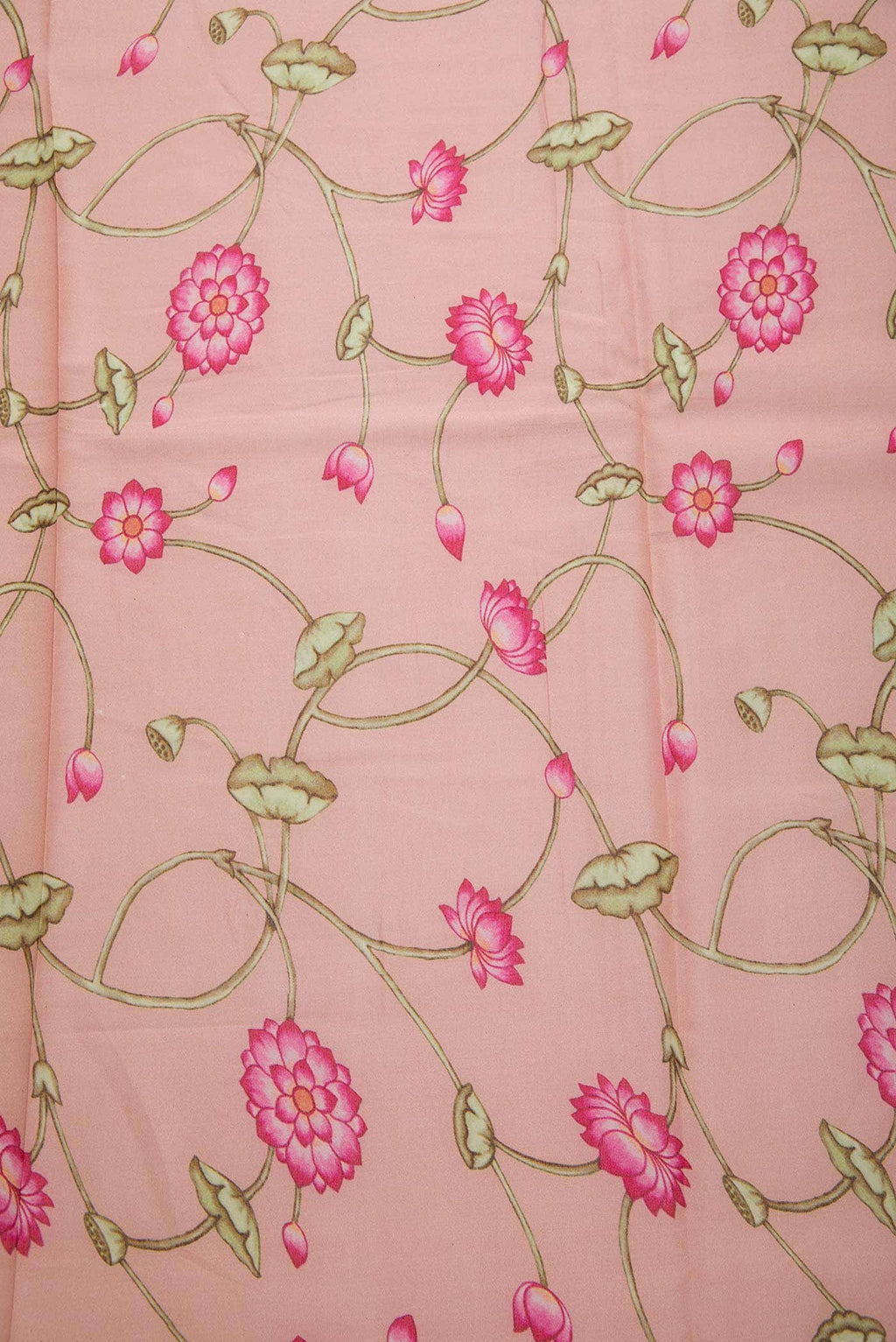Peach Chanderi Silk Dress Material