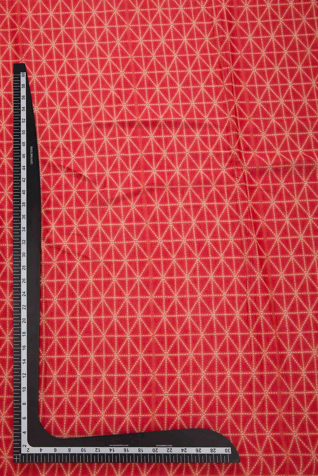Red Chanderi Silk Dress Material