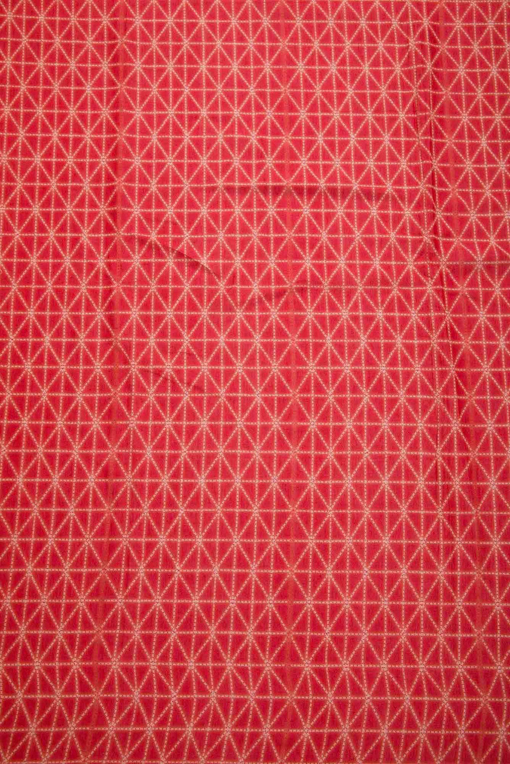 Red Chanderi Silk Dress Material