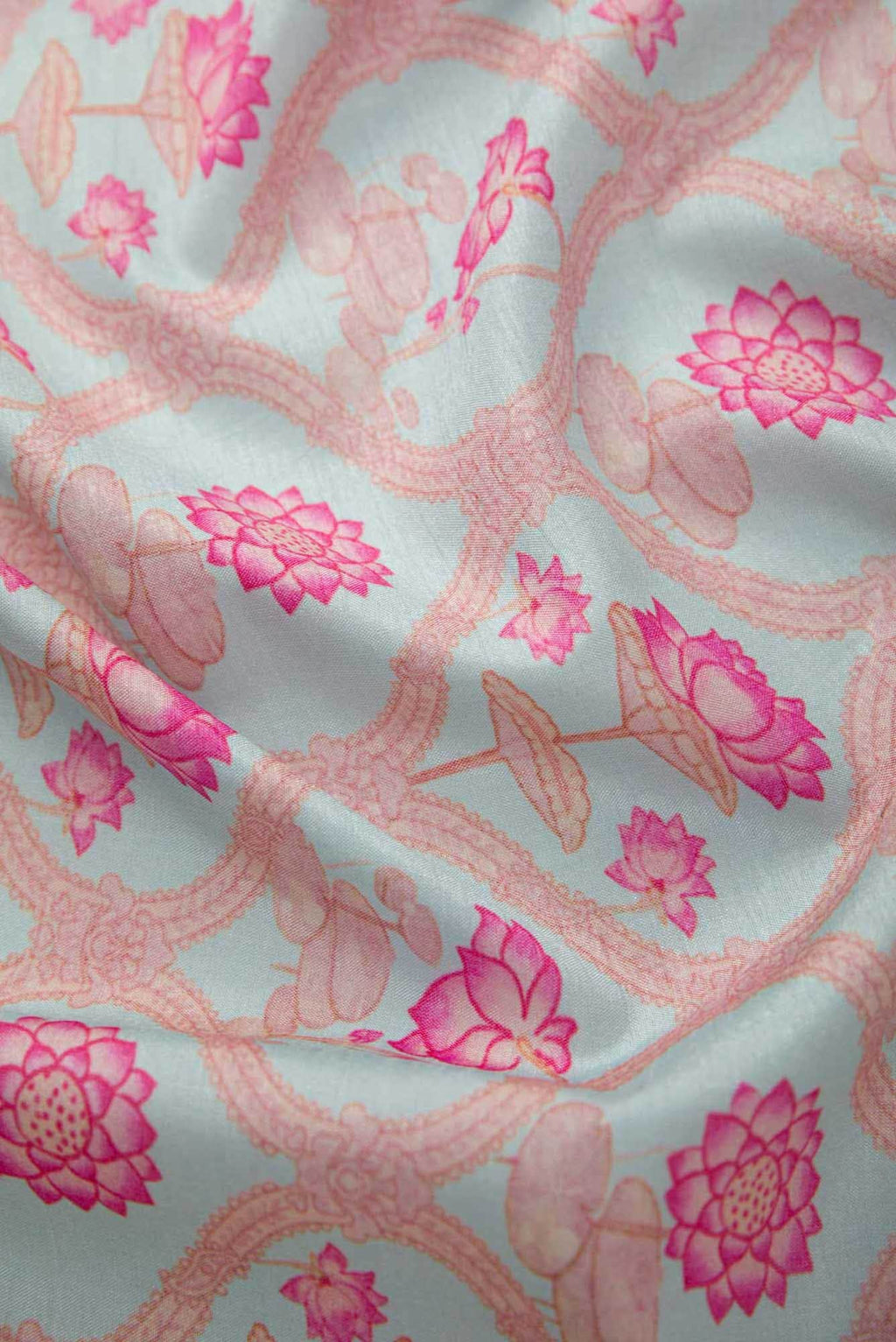 Blue Raw Silk Dress Material