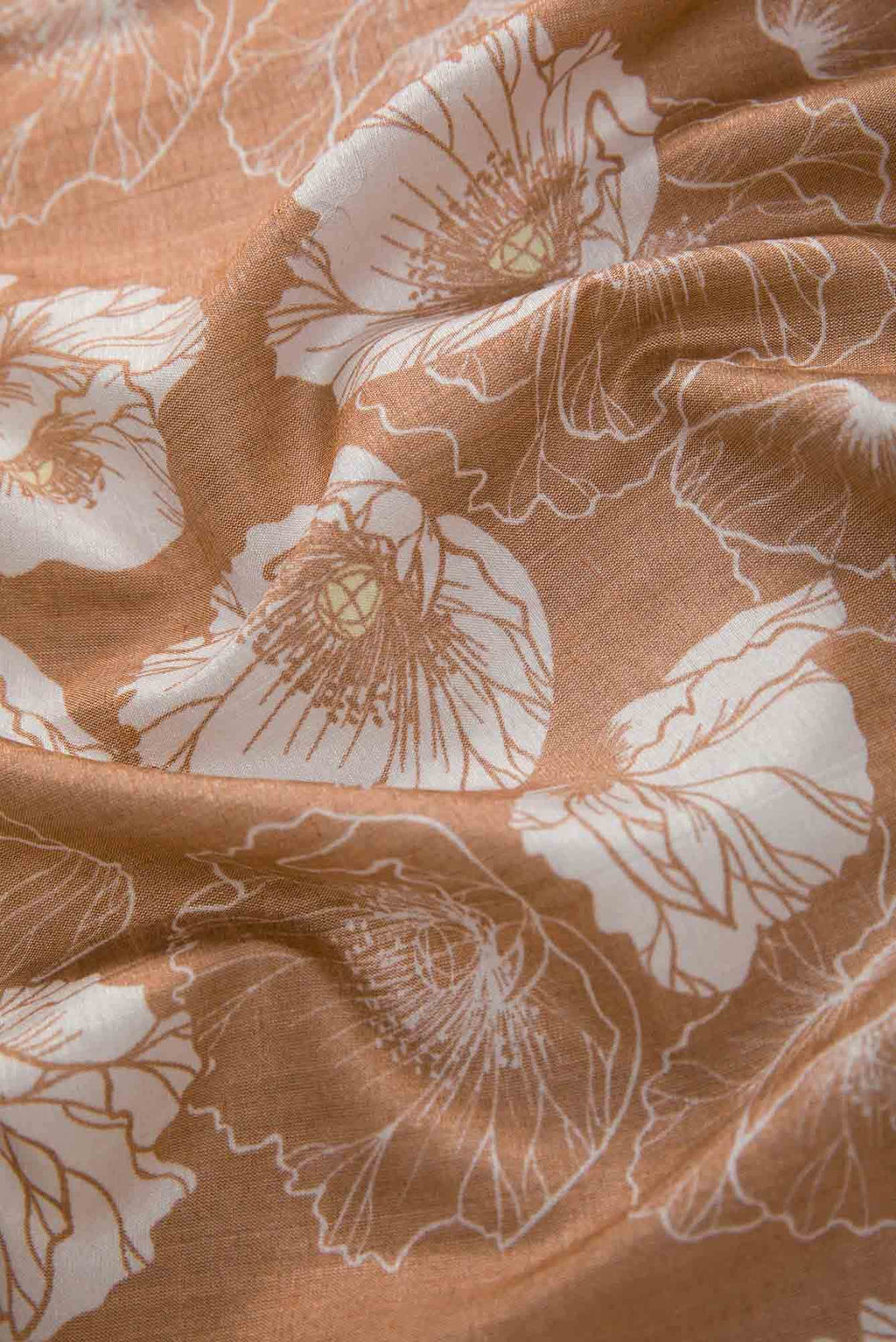 Brown Raw Silk Dress Material