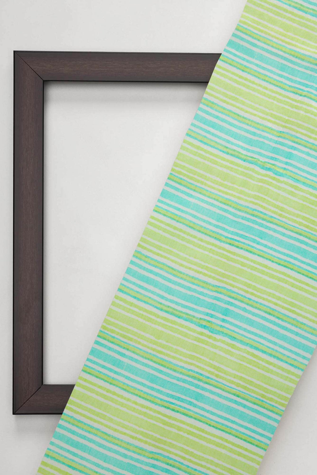 Green and Blue Chanderi Silk Dress Material