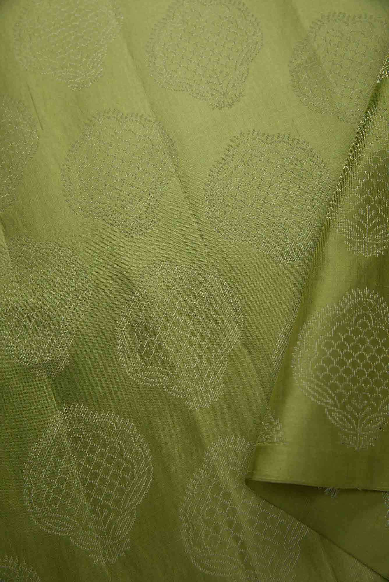 Green Kanchipuram Silk Dress Material