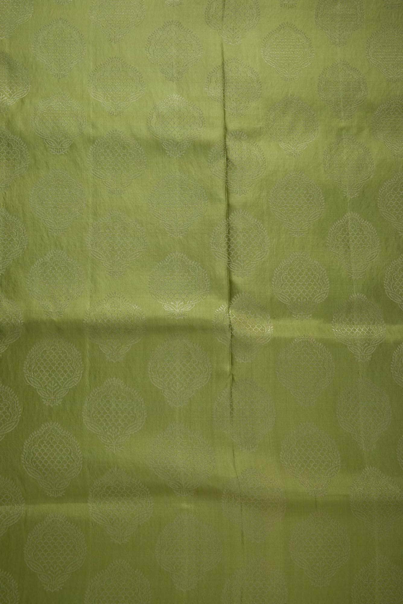 Green Kanchipuram Silk Dress Material